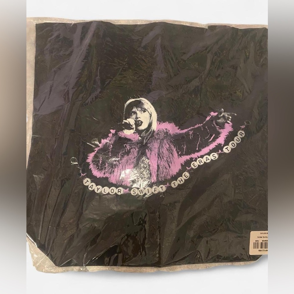 Taylor Swift The Eras Tour black tote bag